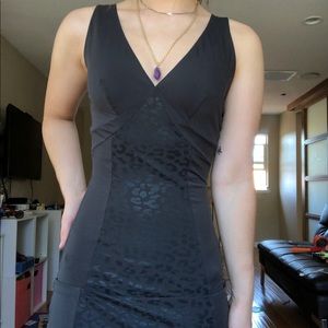 Sexy black snakeskin satin shapewear dress